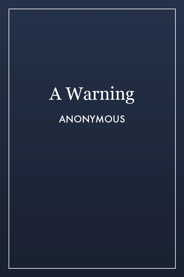 A Warning cover