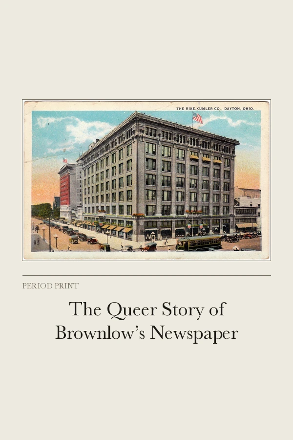 The Queer Story of Brownlow’s Newspaper cover